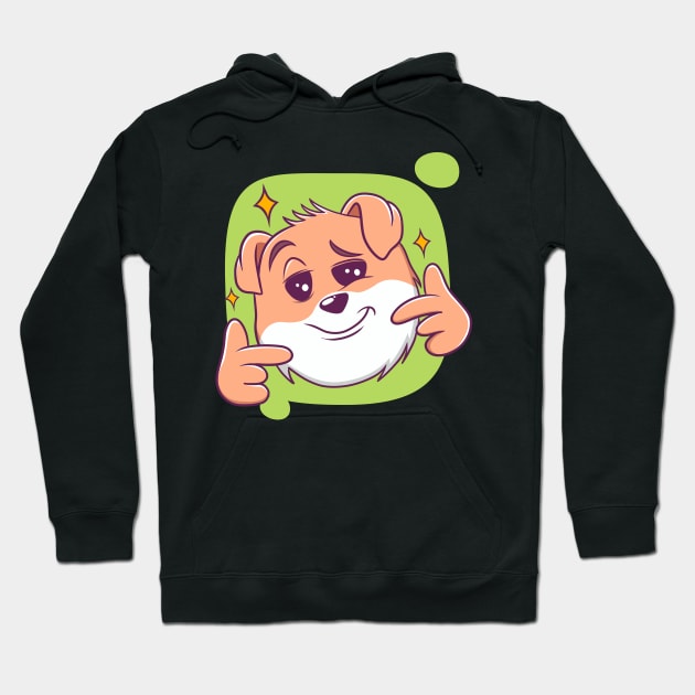 cute dog character facial expression illustration Hoodie by ReasArt